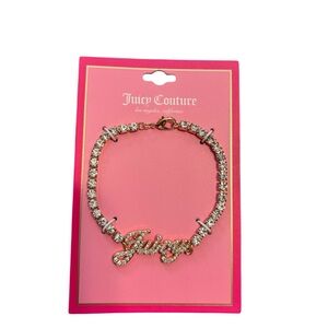 Juicy Couture Gold and Clear Crystal Tennis Bracelet